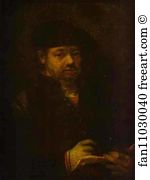 Sketch Art Print - Self-Portrait With A Sketch-Book