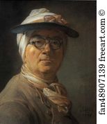 Eye Art Print - Self-Portrait With An Eye-Shade