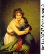 Self Portrait With Daughter Art Print - Self Portrait With Daughter