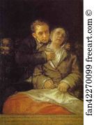 1820 Art Print - Self-Portrait With Dr. Arrieta