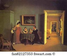 Self Portrait With Family Art Print - Self-Portrait With Family