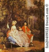 Self Portrait With Wife Art Print - Self-Portrait With His Wife, Margaret (Probably)