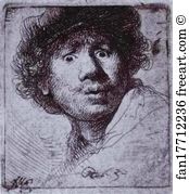 Eye Art Print - Self-Portrait With Wide-Open Eyes