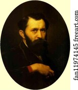 1870 Oil On Canvas The Tretyakov Gallery Art Print - Self-Portrait