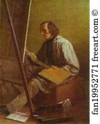 Fedor Slavyansky Art Print - Self-Portrait