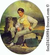 1830 Watercolor Art Print - Self-Portrait