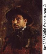 1885 Oil On Canvas Private Collection Art Print - Self-Portrait