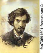 White On Paper The Tretyakov Gallery Art Print - Self-Portrait
