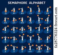 free semaphore alphabet art prints and artworks freeart