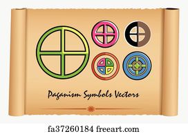 Free Neo Paganism Symbol Vector Set Art Prints and Artworks | FreeArt