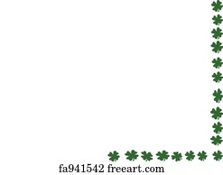 free shamrock border art prints and artworks freeart