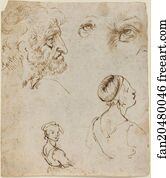 Recto Art Print - Sheet Of Studies [Recto]