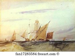 Whitworth Art Print - Shipping Off The Coast Of Kent
