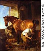 1844 Art Print - Shoeing