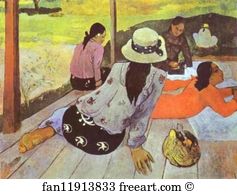 1894 Oil On Canvas Private Collection Art Print - Siesta
