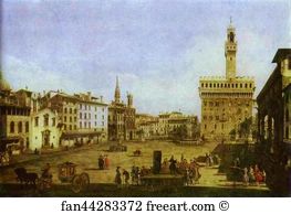 Early 1740s Oil On Canvas Museum Of Fine Arts Art Print - Signoria Square In Florence