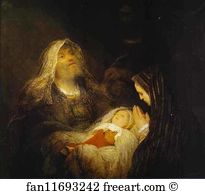 Aert De Gelder Art Print - Simeon's Song Of Praise