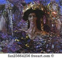 1904 Oil On Canvas The Russian Museum Art Print - Six-Winged Seraph (Azrael)