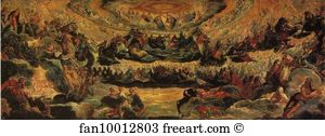 Consiglio Art Print - Sketch For "paradise" In The Sala Del Maggior Consiglio At The Ducal Palace At Venice