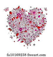 Free Art Print Of I Love Cooking Kitchen Utensils Sketch Heart Shape For Your Design Freeart Fa10646274