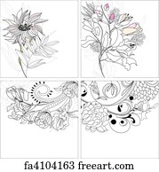 Free art print of Sketch with flowers | FreeArt | fa7939139