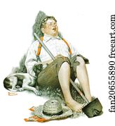 Sleeping Boy Art Print - Sleeping Boy