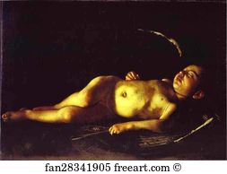 Cupid Art Print - Sleeping Cupid