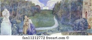 Victor Borisov Musatov Art Print - Slumber Divine
