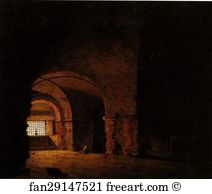 Prison Scene Art Print - Small Prison Scene