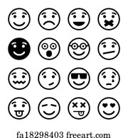 Free Art Print Of Set Of Drops With Smiley Emoticon Faces. Set Of Drops 