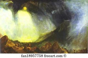 Cross Art Print - Snow Storm: Hannibal And His Army Crossing The Alps
