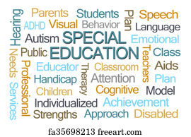 Free art print of Special Education word cloud collage. Special ...