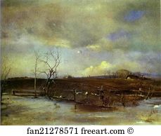 Kitchens Art Print - Spring. Kitchen Gardens