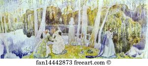 1905 Watercolor The Tretyakov Gallery Art Print - Spring Tale