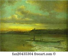 1874 Oil On Canvas Private Collection Art Print - Spring Thaw