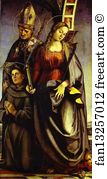 Ss Art Print - Ss. Augustine, Catherine Of Alexandria, And Anthony Of Padua