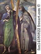 St Andrew Art Print - St. Andrew And St. Francis