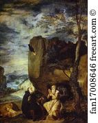 Abbot Art Print - St. Anthony Abbot And St. Paul The Hermit