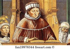 Teachers Art Print - St. Augustine Teaching In Rome. Detail