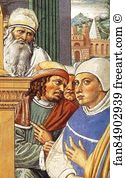 Teachers Art Print - St. Augustine Teaching In Rome. Detail