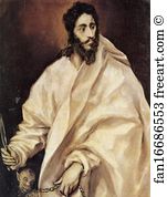 C 1610 1614 Oil On Canvas Museo Del Greco Art Print - St. Bartholomew