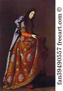 Francisco De Zurbaran Art Print - St. Casilda