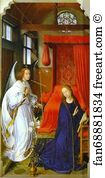 1455 Art Print - St. Columba Altarpiece. Annunciation. The Left Panel