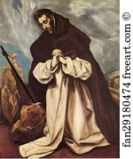 St Dominic Art Print - St. Dominic In Prayer