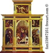 St Dominic Art Print - St. Dominic Polyptych