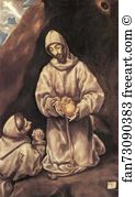 1600 1605 Art Print - St. Francis And Brother Leo Meditating On Death