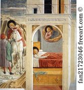 170 Art Print - St. Francis Giving Away His Clothes, Vision Of The Church Militant And Triumphant