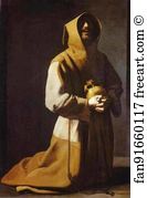 Kneeling Art Print - St. Francis Kneeling