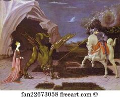 Paolo Uccello Art Print - St. George And The Dragon