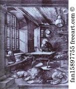 St Jerome In His Study Art Print - St. Jerome In His Study